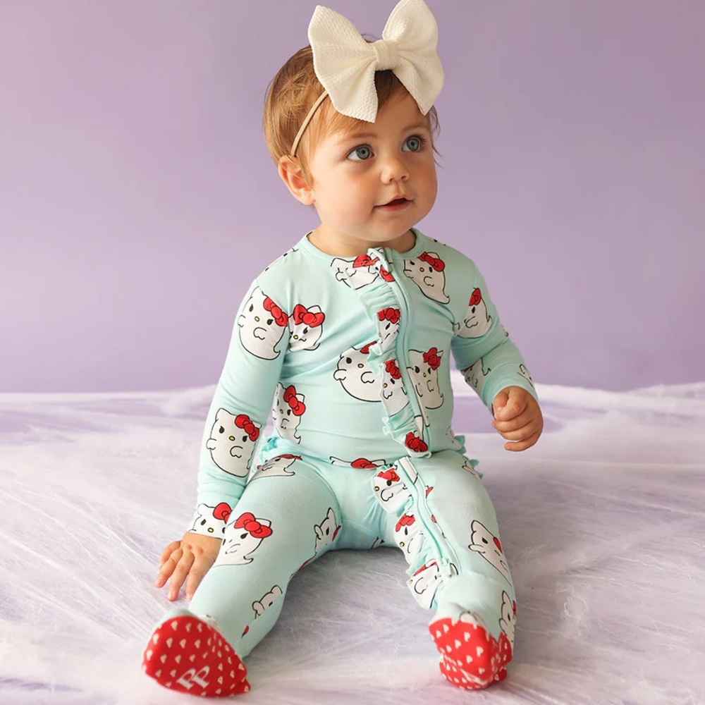 Posh Peanut x Hello Kitty Mint Footed One-Piece Bamboo